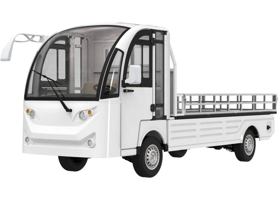 Hauler HL32, flat deck, closed cab · 2 seats, front three-quarter view