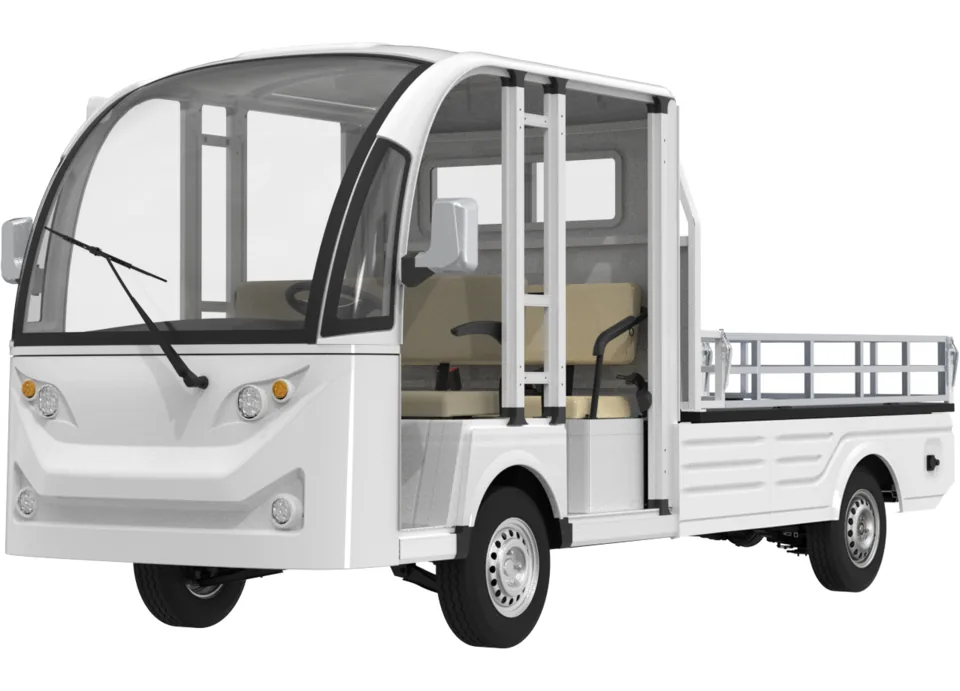 Hauler HL32, flat deck, open cab · 5 seats, front three-quarter view