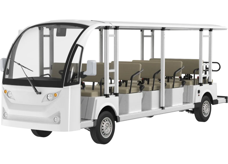 Transit TR17 electric vehicle, front three-quarter view