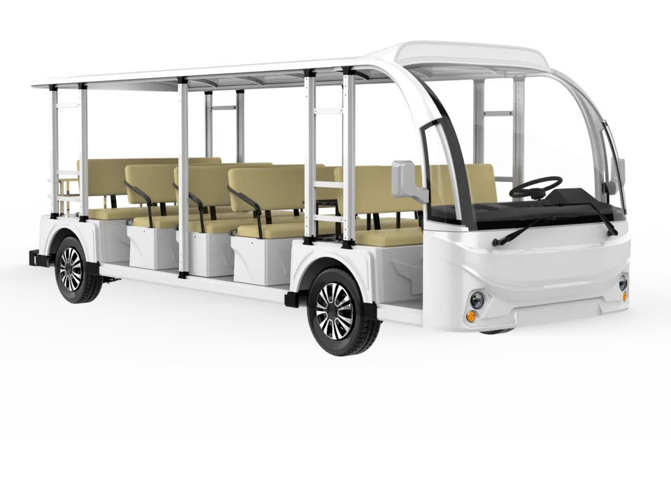 Transit Max TX19 electric vehicle, front three-quarter view