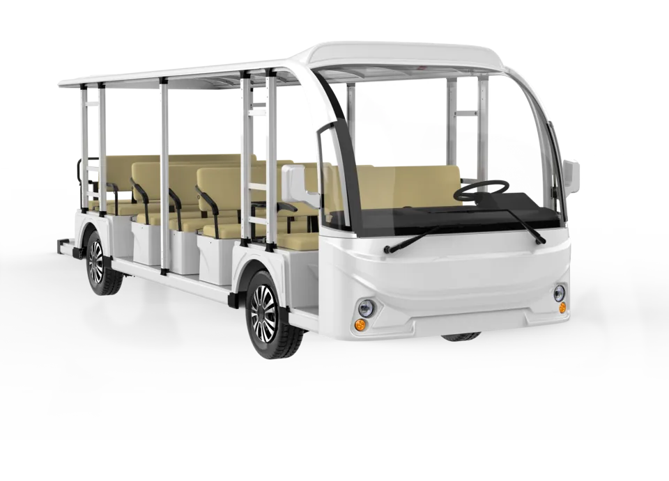 Transit Max TX23 electric vehicle, front three-quarter view